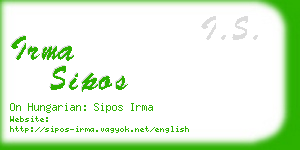 irma sipos business card